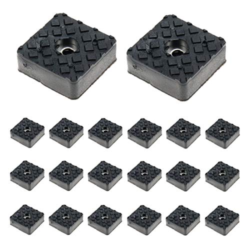 Rubber Feet 30mm x 30mm Square Shape Black Non-Slip Rubber Furniture Floor Pads for Chair Leg Feet Wood Floor -Pack of 20 - color: Black Square 30mm X 30mm