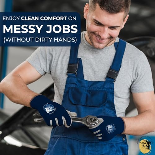 No-Slip Grip Boost Lightweight Work Gloves (PRECISION FIT) Heavy Duty Dipped Men & Women's Slip Resistant Working Protection
