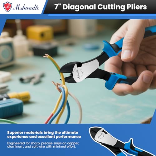 3 Pieces Plier Set, 8" Needle Nose Pliers, 8" Linesman Pliers and 7" Diagonal Cutting Pliers, Premium High Carbon Construction for Cutting, Plumbing, and General Applications Multi-use Tools - size: 3 Pcs