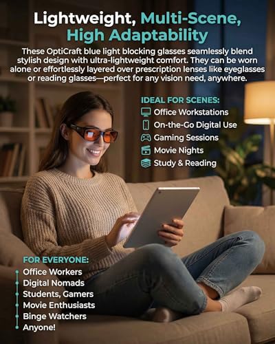 Blue Light Blocking Glasses Wear Over Prescription to Reduce Eye Strain, Lightweight Wraparound Design, Amber-Tint Lenses Block UV400 & 380-500nm Rays, Enhancing Gaming Focus, Better Sleep - color: A01 Black Frame / Orange Lens
