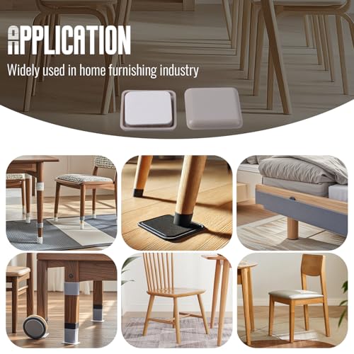 Furniture Sliders,35mm Square Table and Chair Leg Sliding Pad for Easy Moving on Carpet Hardwood (16pcs) - size: 35mm,Square