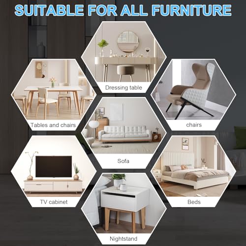 Kiss Core New Upgrade Furniture Movers Sliders, 8+8 Pack 4.3" Multi-Surface Furniture Sliders with Groove Design, 8PCS Moving Pads and 8 Hardwood Socks, Protect Floor and Easily Move Furniture - size: 4.3in 8+8pack
