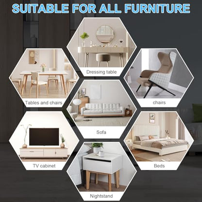 Kiss Core New Upgrade Furniture Movers Sliders, 8+8 Pack 4.3" Multi-Surface Furniture Sliders with Groove Design, 8PCS Moving Pads and 8 Hardwood Socks, Protect Floor and Easily Move Furniture - size: 4.3in 8+8pack