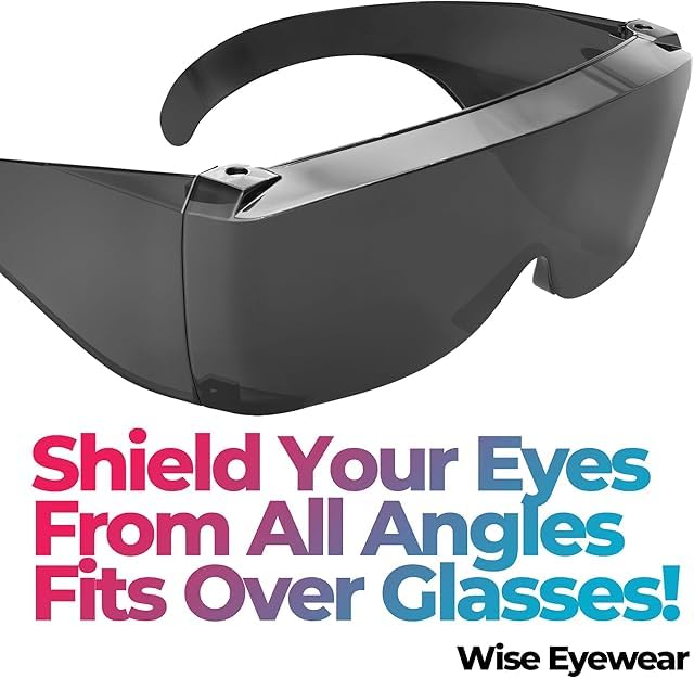 Cover-Ups Black Fit Over Sunglasses - Wrap Around Sunglasses - People Who Wear Prescription Glasses in the Sun - color: 2 - Black