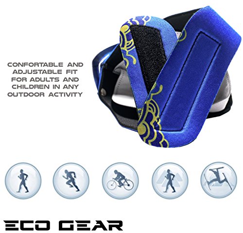 ECO-GEAR Anti Pollution Face Mask with Military Grade Protection | Anti Smoke, Exhaust Gas, Dust & Pollen - color: Blue Fire-medium