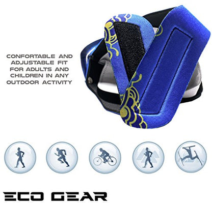 ECO-GEAR Anti Pollution Face Mask with Military Grade Protection | Anti Smoke, Exhaust Gas, Dust & Pollen - color: Blue Fire-medium