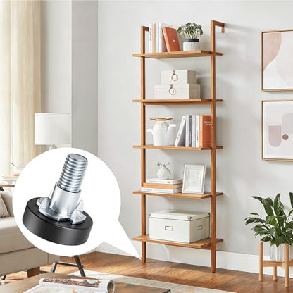 12 Pack 1/4"-20 UNC Furniture Leveling Feet, Adjustable Heavy Duty Leg Levelers for Tables, Chairs, Cabinets & Shelving Units - Screw-in Glides Replacement for Uneven Floors - size: 12x1/4"-with Nuts