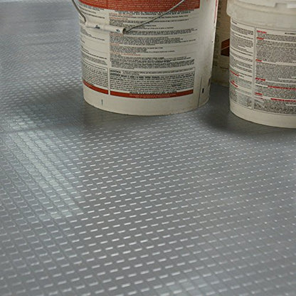 Rubber-Cal Block-Grip Rubber Runner Mat - 2mm x 4ft x 12ft Rubber Rolls - Dark Gray - size: 2mm x 4 x 12-Feet
