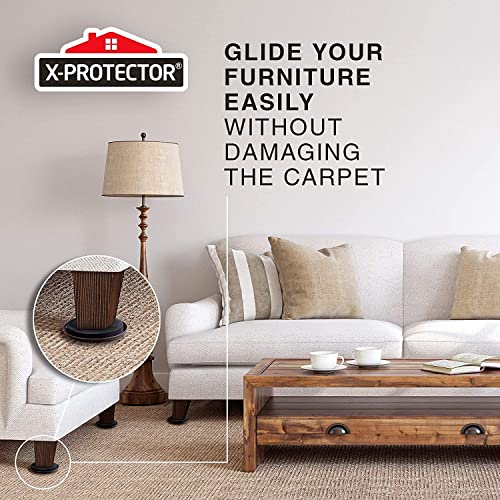 Furniture Sliders for Carpet X-PROTECTOR - 16 PCS Best Heavy Moving Pads 3 1/2" - Sliders for Furniture. Move Your Furniture Easy with Reusable Furniture Movers Sliders for Carpets! - size: 16 PCS 3.5", For Carpet