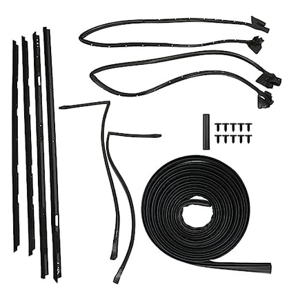 9PCS Window Door Trunk Roof Rail Seal Weatherstripping Kit Replacement for 1981-1988 Monte Carlo SS