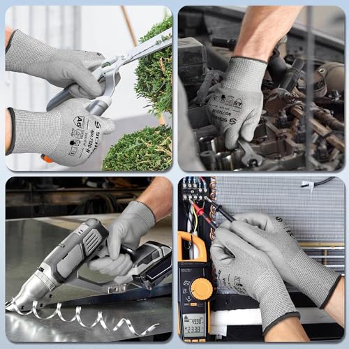 Schwer 3 Pairs Cut Resistant Gloves ANSI A6/A7 (Send Randomly) Cut Proof Work Gloves, Touchscreen, for Men and Women Used to Woodworking, Glass Cutting, Construction, Cargo Handling, L - size: Large, style: 3 Pairs