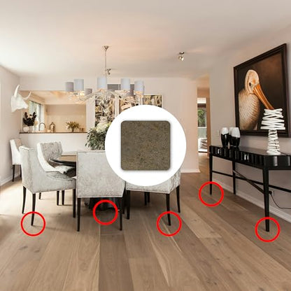 Furniture Felt Pads Brown 32 Pcs 1 inch Square Strong Self Adhesive Protectors for Hardwood Floors Laminate Flooring Furniture Feet Chair Legs Table Cabinet Couch Non Scratch Peel Stick Pad Set - size: 32 pcs. 1 in, Brown, Square