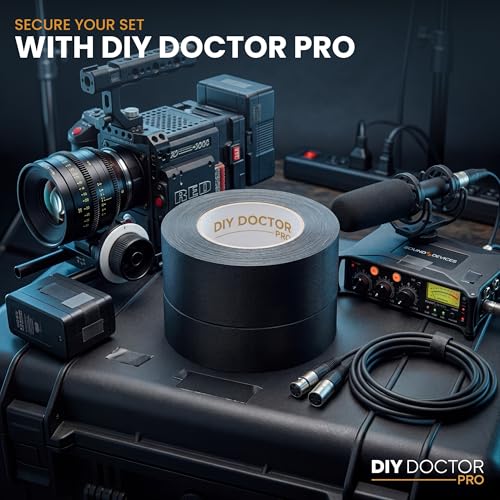DIY Doctor Pro Professional Gaffer Tape 2inch (48mm) - Matte Cloth Adhesive for Multi-Purpose Use - 72 Rolls - size: 72 Pack