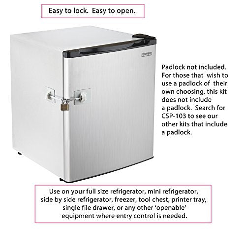 Refrigerator Lock (White Without Padlock) - color: 1-Pack, White Without Padlock