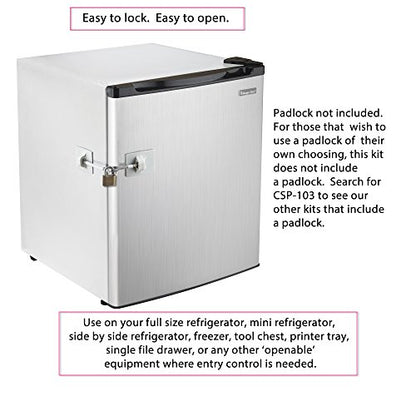 Refrigerator Lock (White Without Padlock) - color: 1-Pack, White Without Padlock