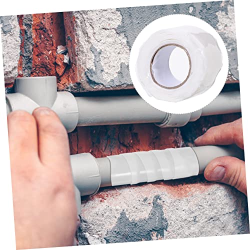 Lurrose Flexible Silicone Rubber Seal Tape for Plumbing Leak Repair Compression Resistant Weatherproof Pipe Leak Sealant for Faucets Heating Joints and Water Tanks