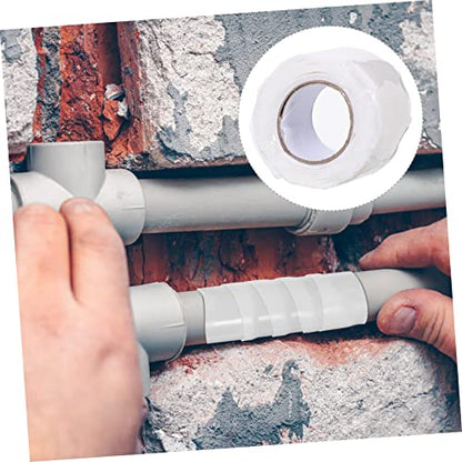 Lurrose Flexible Silicone Rubber Seal Tape for Plumbing Leak Repair Compression Resistant Weatherproof Pipe Leak Sealant for Faucets Heating Joints and Water Tanks