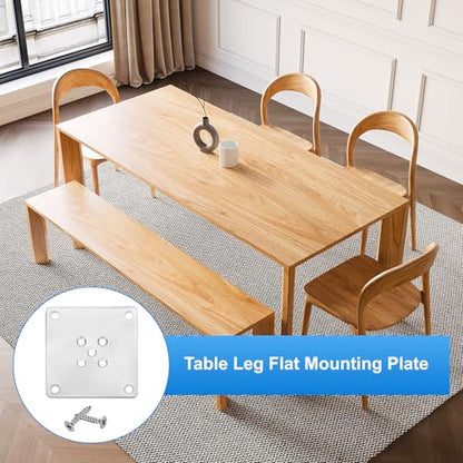 uxcell 5Pcs Furniture Leg Flat Mounting Plates, 80mm/3.1inch Flat T-Plate Connector Attachment Bracket Base with Screws for Chair Sofa Cabinet Repair - size: 80mm