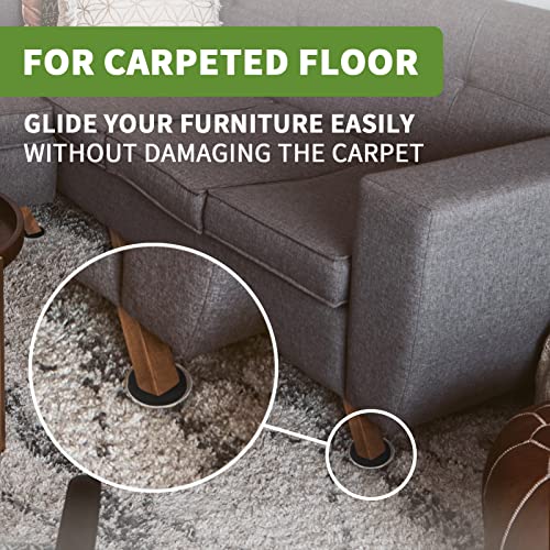 Furniture Sliders for Carpet 8 PCS - 3 1/2 inch Furniture Moving Slider Chair Legs Floors Protectors– Move Your Furniture Easy & Safely(for Carpet) - size: 8 PCS 3 1/2 inch Beige
