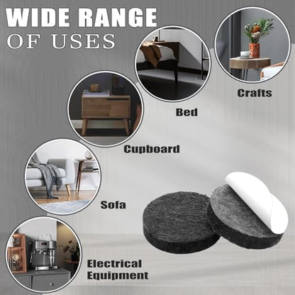 Yelanon Felt Furniture Pads for Hardwood Floors -261 Pcs Premium Floor Protectors for Furniture, Felt Pads for Chair Legs, Black & Beige - size: 261 pcs Black & Beige