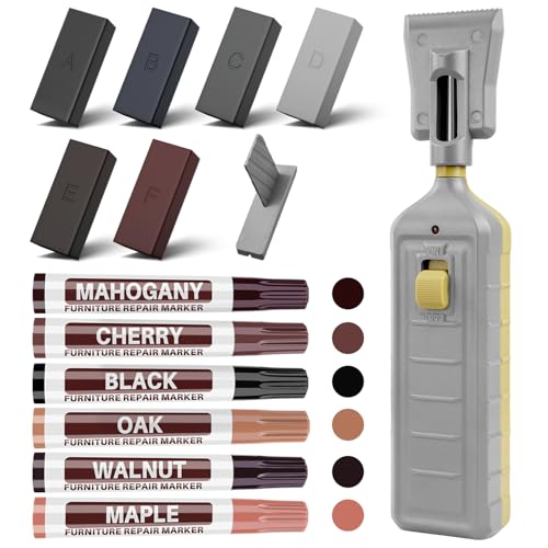 Vinyl Laminate Hardwood Floor Repair Kit - 12 Colors Hardwood Floor Wax with Wood Furniture Marker, Professional Restore Any Scratches, Stains, Cracks, Hole for Floor, Door, Cabinet