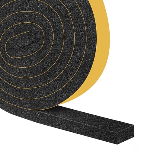 Open Cell Air Conditioning Window Seal, Door Weather Stripping with Adhesive, Single Sided Strong Adhesive Lightproof, Dustproof, Maximum Compression, Gap Blocker (1 in x 1/2 in x 13Ft) - size: AC-1 in x 1/2 in x 13Ft