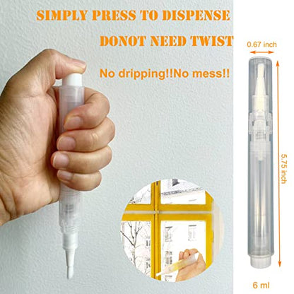 3 Pack 6ml Refillable Touch Up Paint Pens, Empty Paint Brush Pen for Walls, Small Brushes for Touch Ups, Furniture Surface Repair Cover Up Reusable Kits