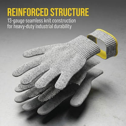 ASG Premium ANSI A5 Cut Resistant Gloves, Food Grade HPPE, Mandoline & Oyster Shucking, Kitchen Safety Gloves for Chefs - size: X-Large