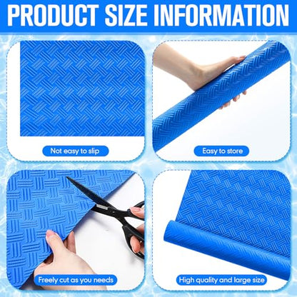 Breling 24" x 36" Swimming Pool Ladder Mat, Protective Pool Ladder Pad Step Mat with Non Slip Texture for Above Ground Swimming Steps Liners and Stairs(Striped) - size: 24" X 36", style: Striped