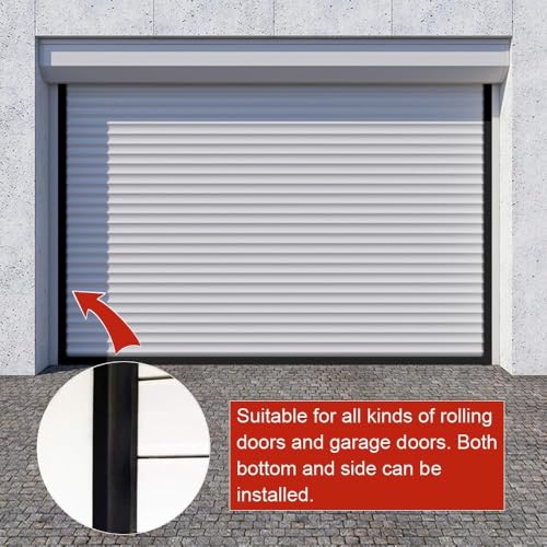 DGSL Universal Garage Door Seals Bottom Rubber, Garage Door Rubber Seal Strip Replacement, Weatherproofing Garage Door Weather Stripping with Nails (33 Feet) - size: 33 Feet