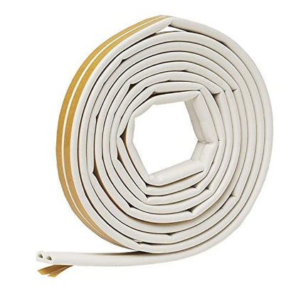 Frost King V25WA D-Section Rubber Self-Stick Weatherseal Tape, 5/16" W, 1/4" T, 17 ft L, White - size: 5/16" W, 1/4" T, 17 ft L, style: D-Section, 5/16" W, 1/4" T, 17 ft L, White