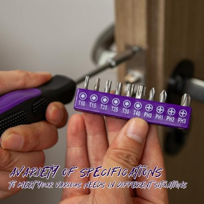 CARTMAN 39-Piece Home Tool Set Kit, Essential Household Hand Tools with Plastic Storage Case, Purple - color: Purple