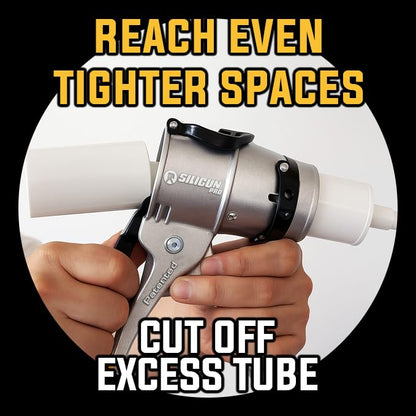 SILIGUN™ PRO Compact 24:1 Caulking Gun - No Drip Caulk Gun - Patent Design - Lightweight Aluminum Frame - Works with all 10 oz Tubes (SILIGUN PRO Complete Kit) - color: Siligun Pro Complete Kit