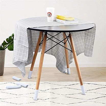 32Pcs Chair Leg Floor Protectors Knitted Furniture Feet Non-Slip Wear-Resistant Noise-Reducing Chair Covers Caps Set (Style 2-White) - color: Style 2-white