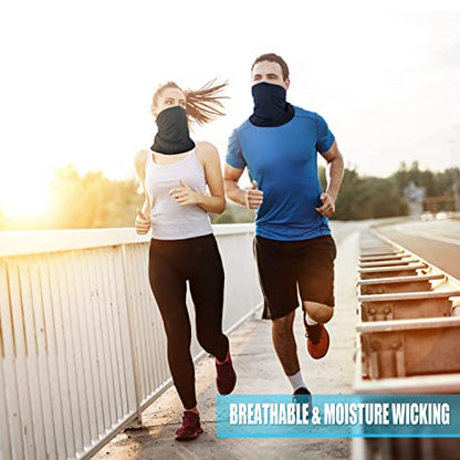 Neck Gaiter Bandana Face Mask: Sun Cooling Scarf Gator Cover Head for Men Women - color: Navy&royal Blue&grey&black