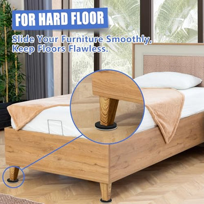 8pcs Furniture Sliders, 3-1/4" Round Sliders for Hardwood Floors, Moving Pads Sliders for Heavy Furniture, Felt Furniture Sliders for Tile Floors - Move Furniture with Ease! - size: 8pcs 3 1/4 inch