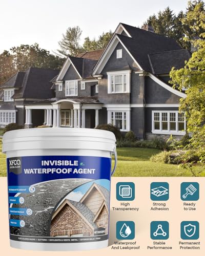 Transparent Waterproof Sealant,281oz Clear Transparent Waterproof Coating,Liquid Invisible Water Proof Agent for Roofs Walls,Garden,Bathroom,Kitchen Indoor & Outdoor Water Proof Sealant - size: 280oz