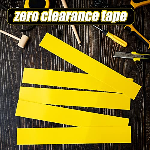 Fabbay Zero Gap Woodworking Tape for More Accurate Cuts On Miter Saw Table Saw PVC Self Adhesive Strips for Positioning Wood Cutting, 2 x 14 Inch, Yellow (5 Pcs)