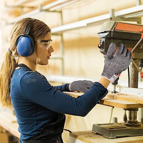 Xuhal 20 Pairs Cut Resistant Gloves Level 5 Protection Cutting Safety Kitchen Anti Cut Gloves for Kitchen (M) - size: Medium