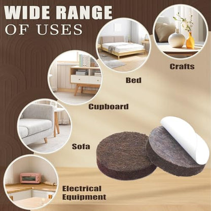 Yelanon Felt Furniture Pads for Hardwood Floors -8" x 6" Premium Floor Protectors for Furniture, Felt Pads for Chair Legs,Brown - size: 9 pcs 6"×8" Brown