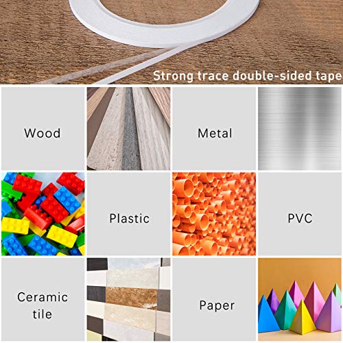 Kesote 5 Rolls Double Sided Tape for Crafts Scrapbooking, 1/8" Thin Double Sided Adhesive Tape, 82Ft Per Roll - size: 1/8 in