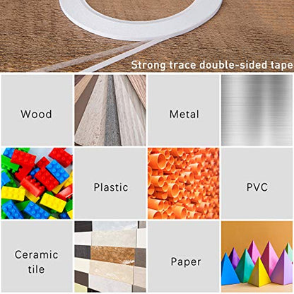 Kesote 5 Rolls Double Sided Tape for Crafts Scrapbooking, 1/8" Thin Double Sided Adhesive Tape, 82Ft Per Roll - size: 1/8 in