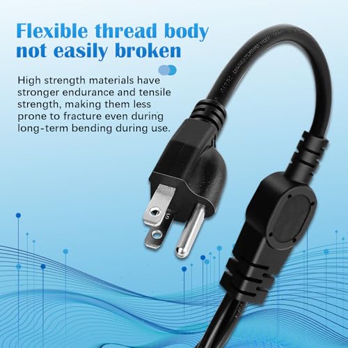 3 Prong 1 to 3 Outlet Power Cord Splitter Cord, 1.6FT 16AWG 10A/1250W, NEMA 5-15P to 3X NEMA 5-15R Y Style 3-Outlet Extension Cord for Home, Room, Office (Black) - style: 1 to 3