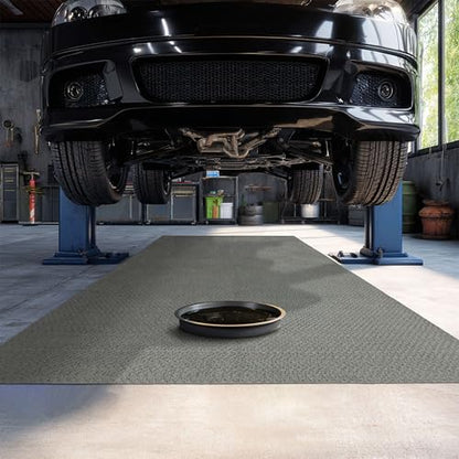 Mohawk Home Oil Spill Moisture Barrier Mat Utility Solid Gray 3' X 5' Other Perfect for Kitchen, Living Room, Kids Room, Dining Room, Hallway, Office, Garage, Entryway, Bathroom, Laundry Room - size: 3' x 5' (Rectangular)