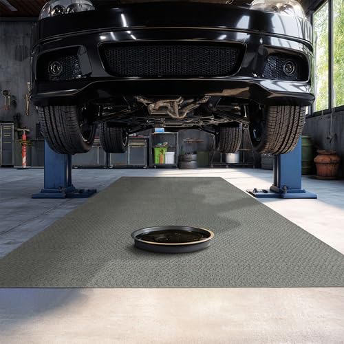 Mohawk Home Oil Spill Moisture Barrier Mat Utility Solid Gray 5' X 7' Other Perfect for Kitchen, Living Room, Kids Room, Dining Room, Hallway, Office, Garage, Entryway, Bathroom, Laundry Room - size: 5' x 7' (Rectangular)