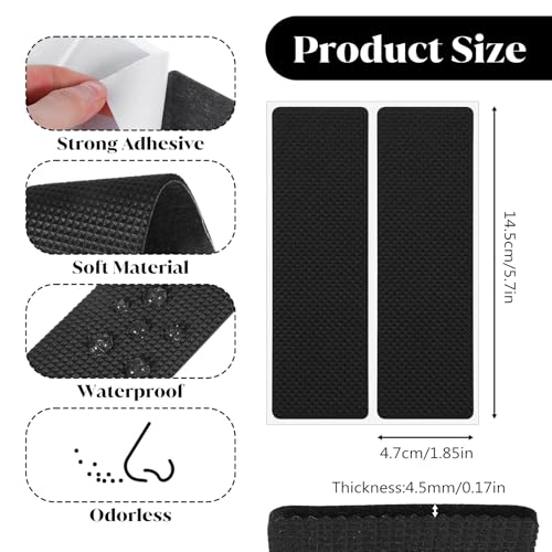 16pcs No Slip Furniture Grips for Wood Floor,Thick EVA Keep Furniture from Sliding on Floor On Floors, 5.7 X 1.8 in Adhesive Recliner Pads for Hardwood Floors