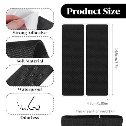 16pcs No Slip Furniture Grips for Wood Floor,Thick EVA Keep Furniture from Sliding on Floor On Floors, 5.7 X 1.8 in Adhesive Recliner Pads for Hardwood Floors