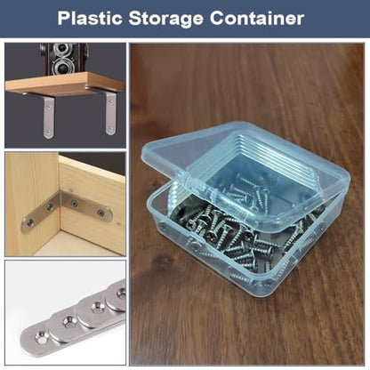 6 Pcs L Bracket Corner Brace Stainless Steel 65x65mm 90 Degree Small Shelf Brackets for Wood, Shelves, Heavy Duty Support Joint Right Angle Braces with Screws - size: 6PCS-Silver 65*65mm/ 2.5in