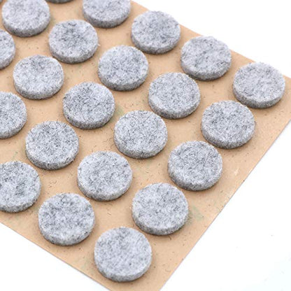 Furniture Felt Pads 3/8" (10mm) Diameter Round 3M Self Adhesive Protects Kitchen Cabinets, Drawers, Desks and Furniture Against Bumps and Scratches 200 Pack - Grey - color: Gray 200 Pack