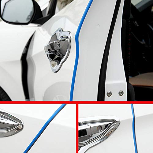 ESUPPORT 16ft 5M U Shape Car Door Moulding Rubber Scratch Protector Strip Edge Guard Trim Seal Blue - color: Blue